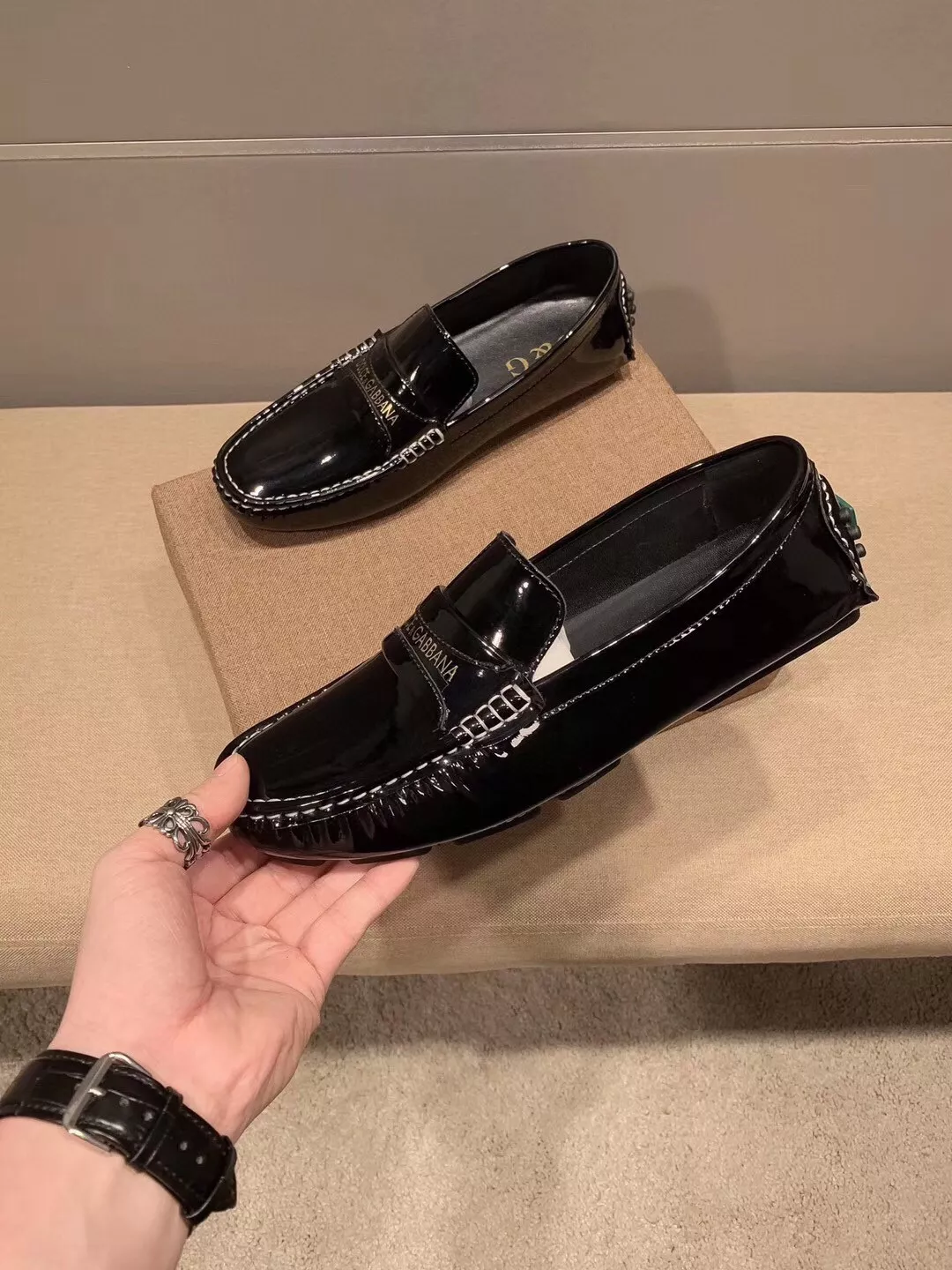 Breathable 8232 Dolce & Gabbana D&G Leather Shoes For Men