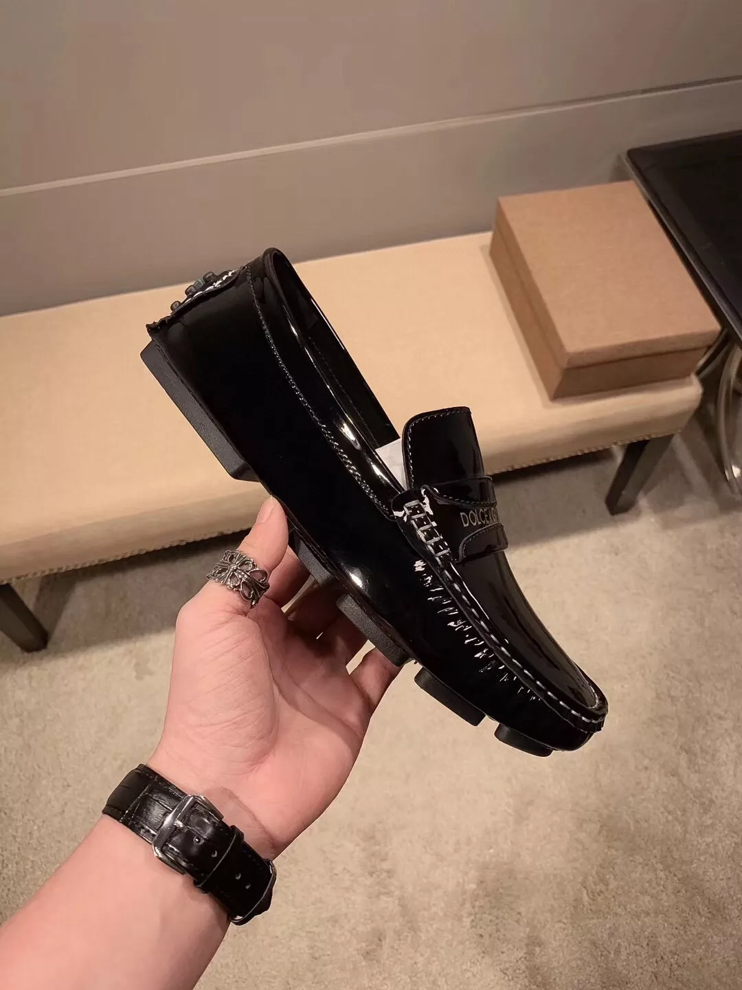 Breathable 8232 Dolce & Gabbana D&G Leather Shoes For Men