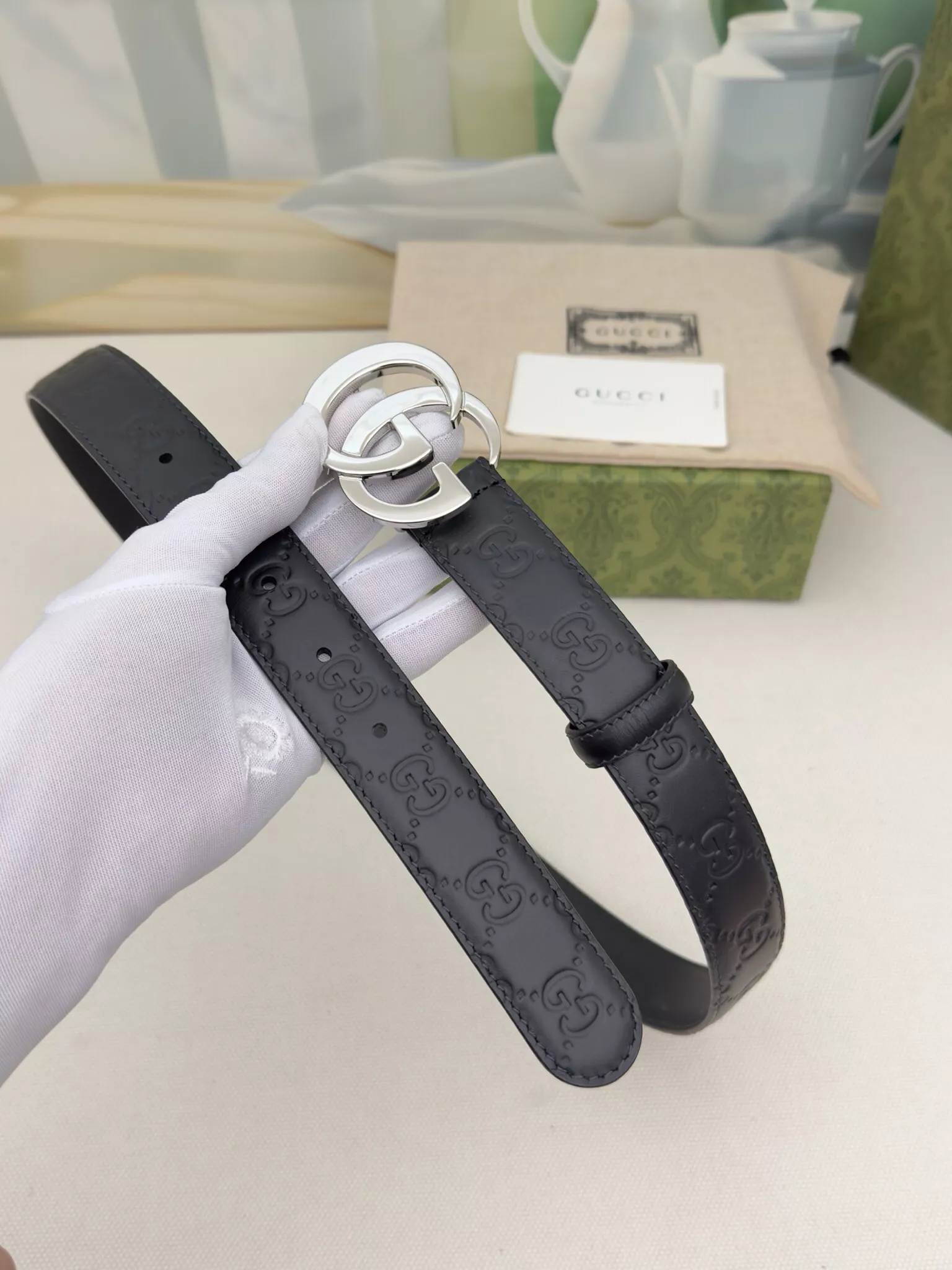 Breathable 870 Gucci AAA Quality Belts In 3.0cm For Women
