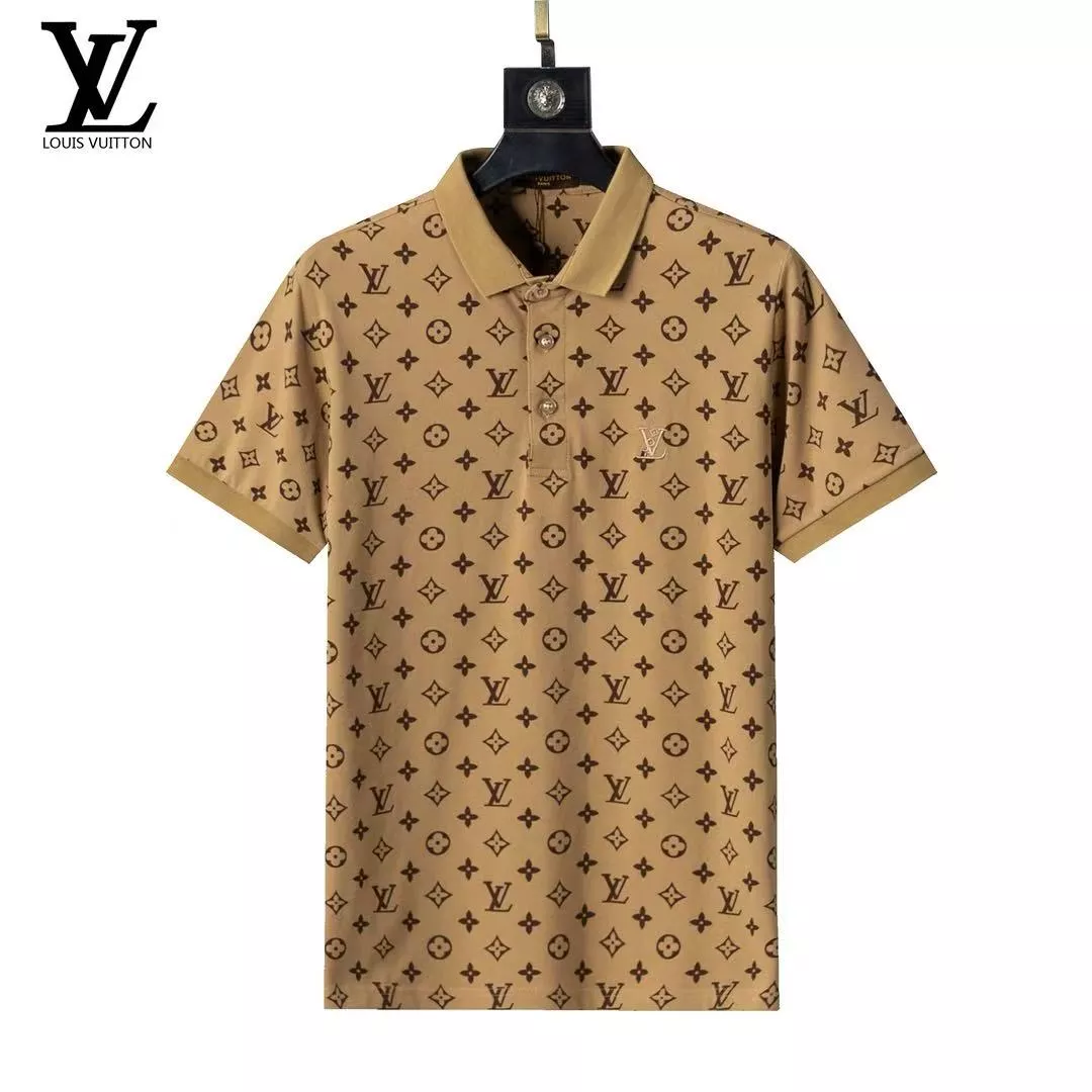 Breathable 8737 Louis Vuitton LV T-Shirts Short Sleeved For Men