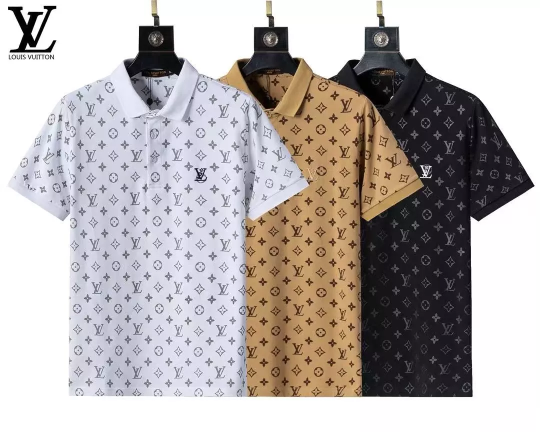 Breathable 8737 Louis Vuitton LV T-Shirts Short Sleeved For Men