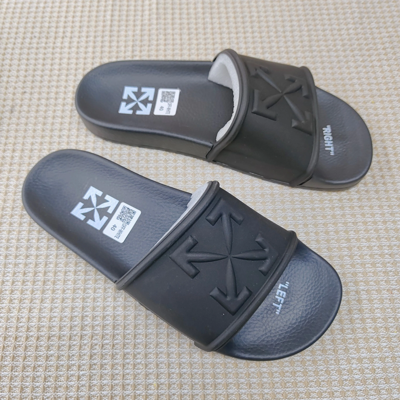 Breathable 8757 Off-White Slippers For Men