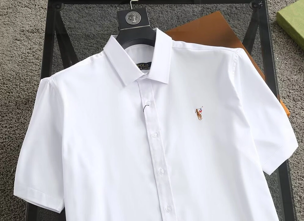 Breathable 8855 Ralph Lauren Polo Shirts Short Sleeved For Men