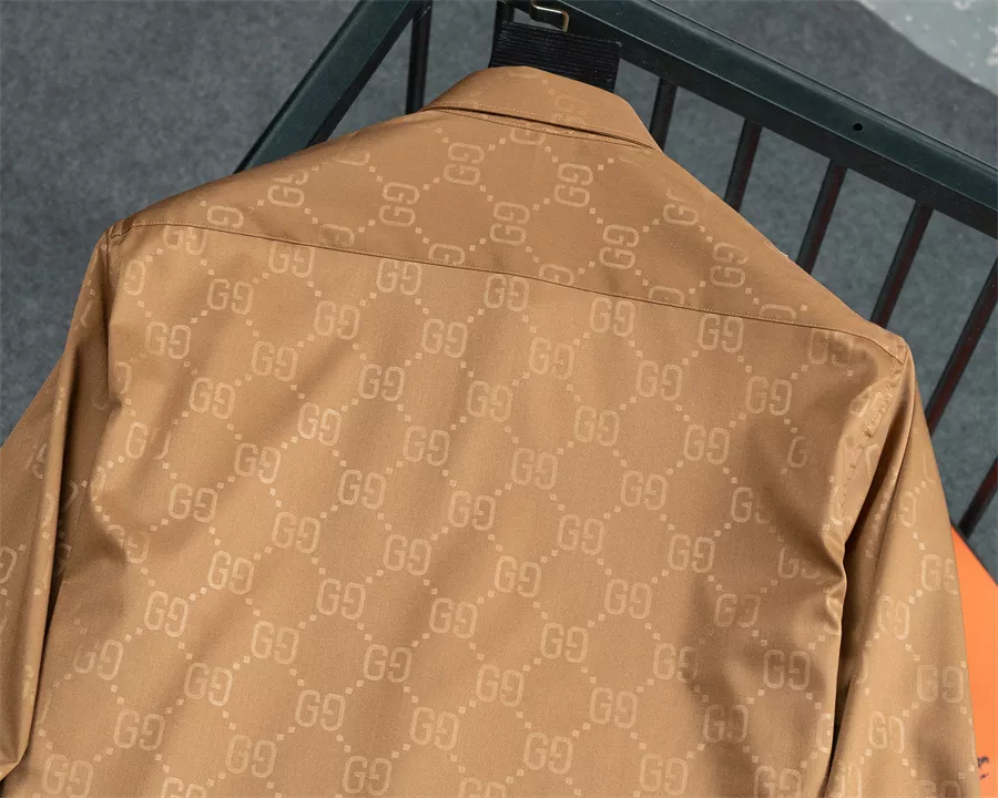 Breathable 8905 Gucci Shirts Long Sleeved For Men