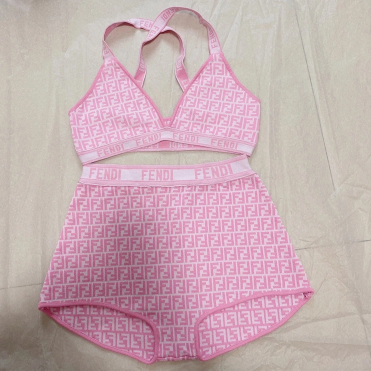 Breathable 9195 Fendi Bathing Suits Sleeveless For Women
