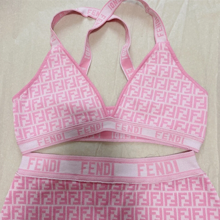 Breathable 9195 Fendi Bathing Suits Sleeveless For Women