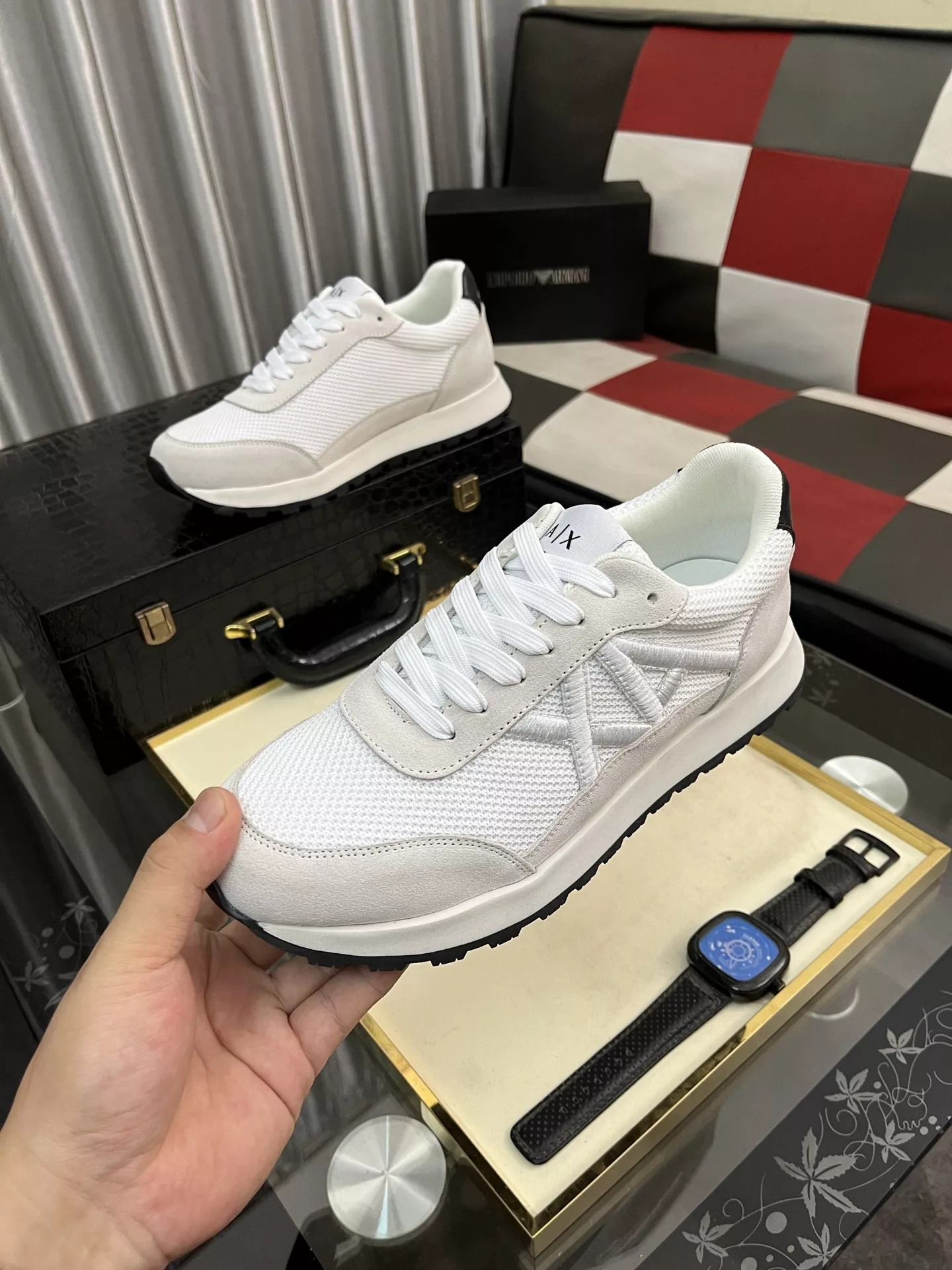 Breathable 9305 Armani Casual Shoes For Men