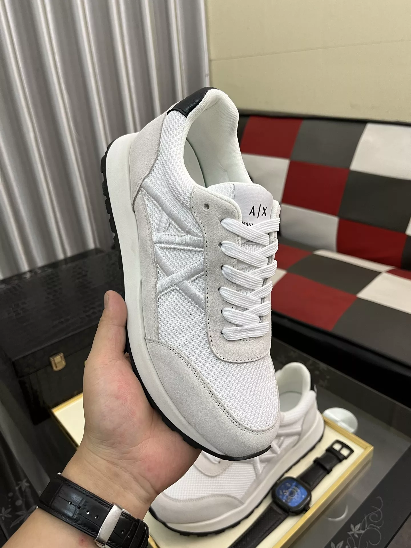 Breathable 9305 Armani Casual Shoes For Men