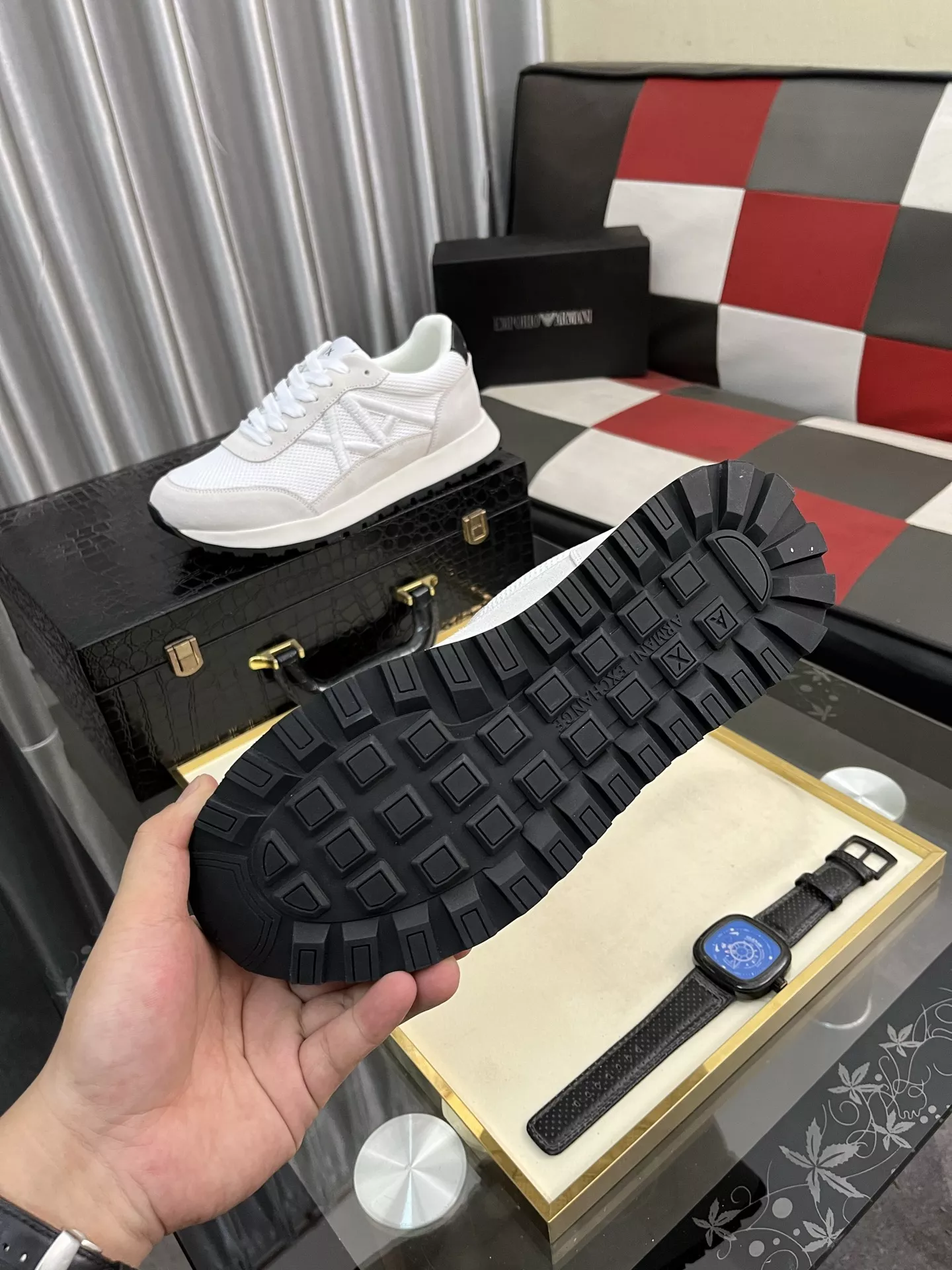 Breathable 9305 Armani Casual Shoes For Men