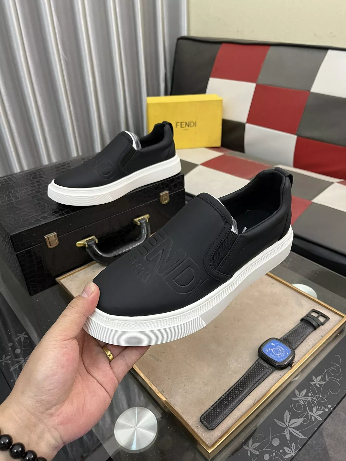 Breathable 9463 Fendi Casual Shoes For Men