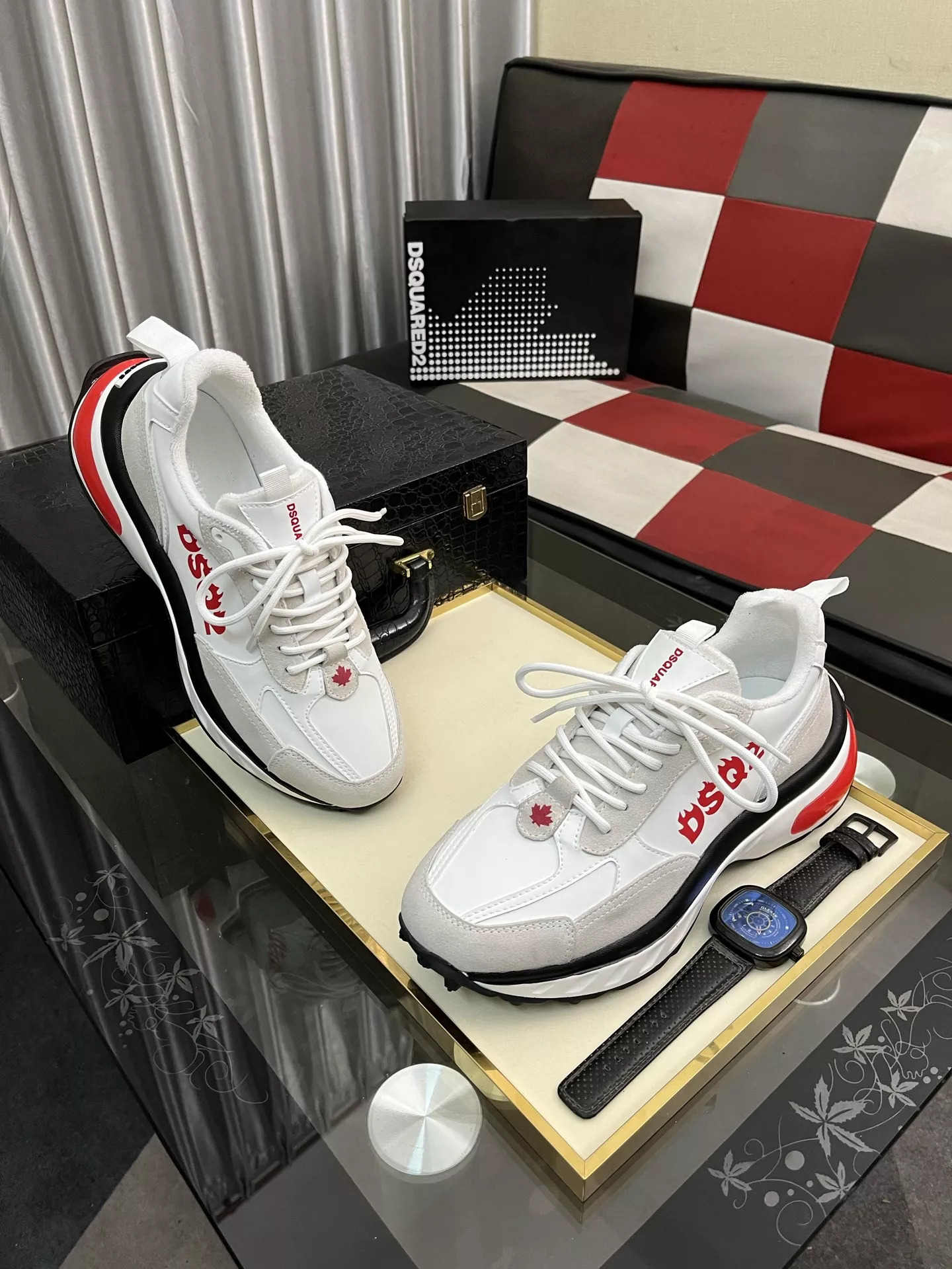 Breathable 9466 Dsquared Casual Shoes For Men