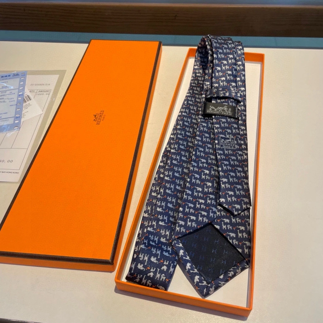 Breathable 9554 Hermes Necktie For Men