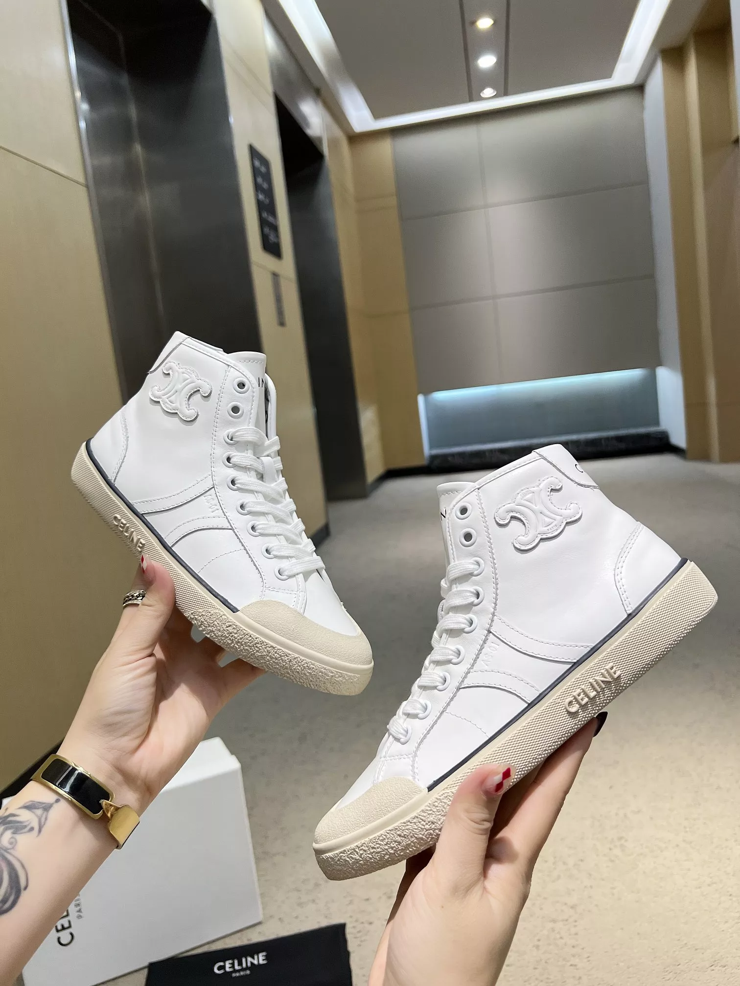 Breathable 9637 Celine High Top Shoes For Men