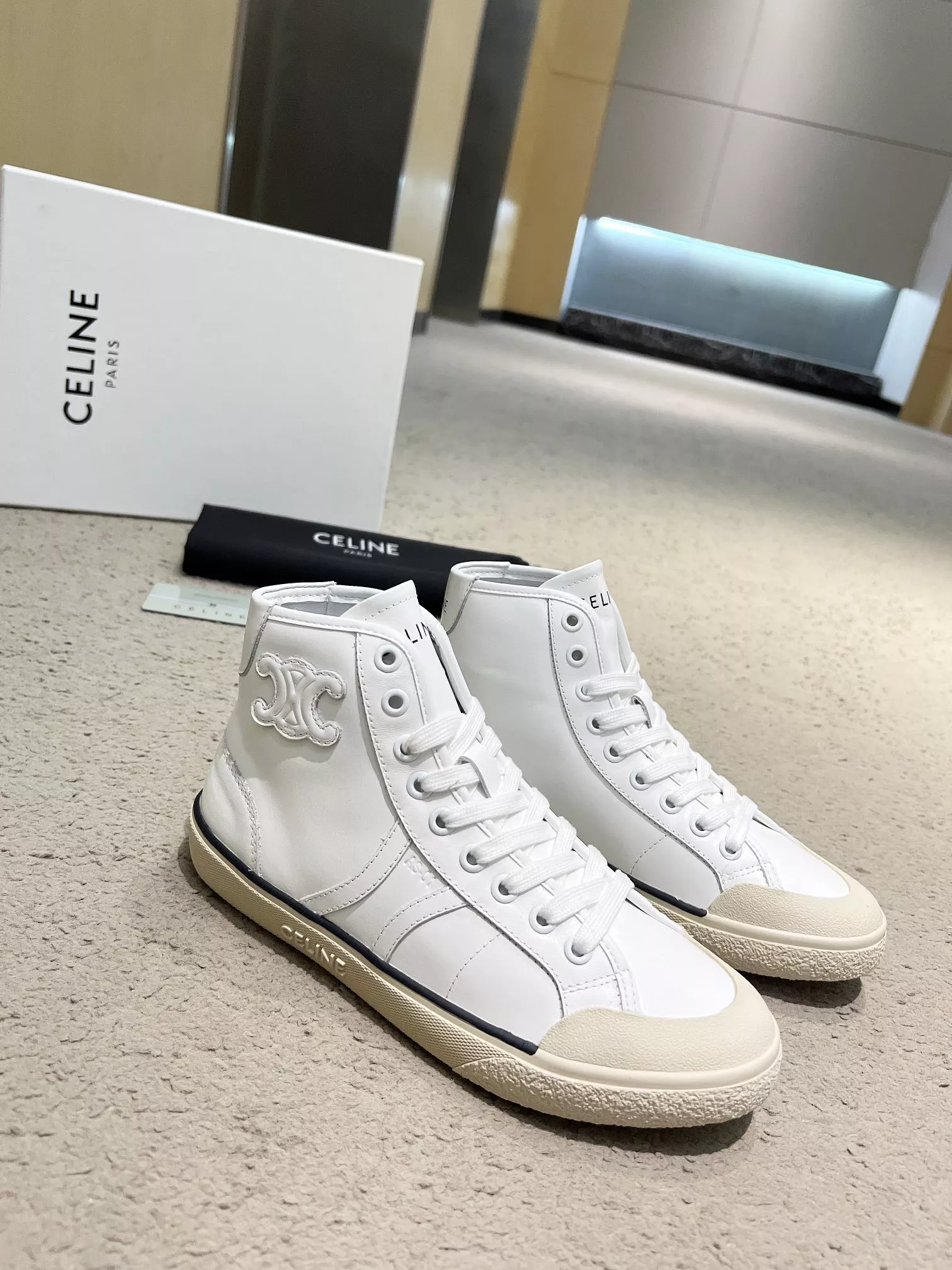 Breathable 9637 Celine High Top Shoes For Men