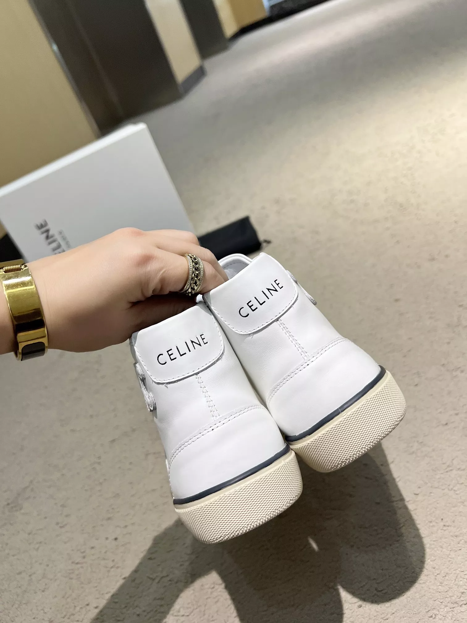 Breathable 9637 Celine High Top Shoes For Men