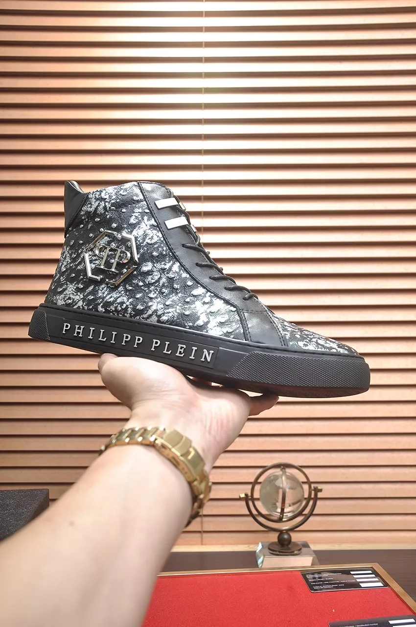 Breathable 9841 Philipp Plein PP High Tops Shoes For Men