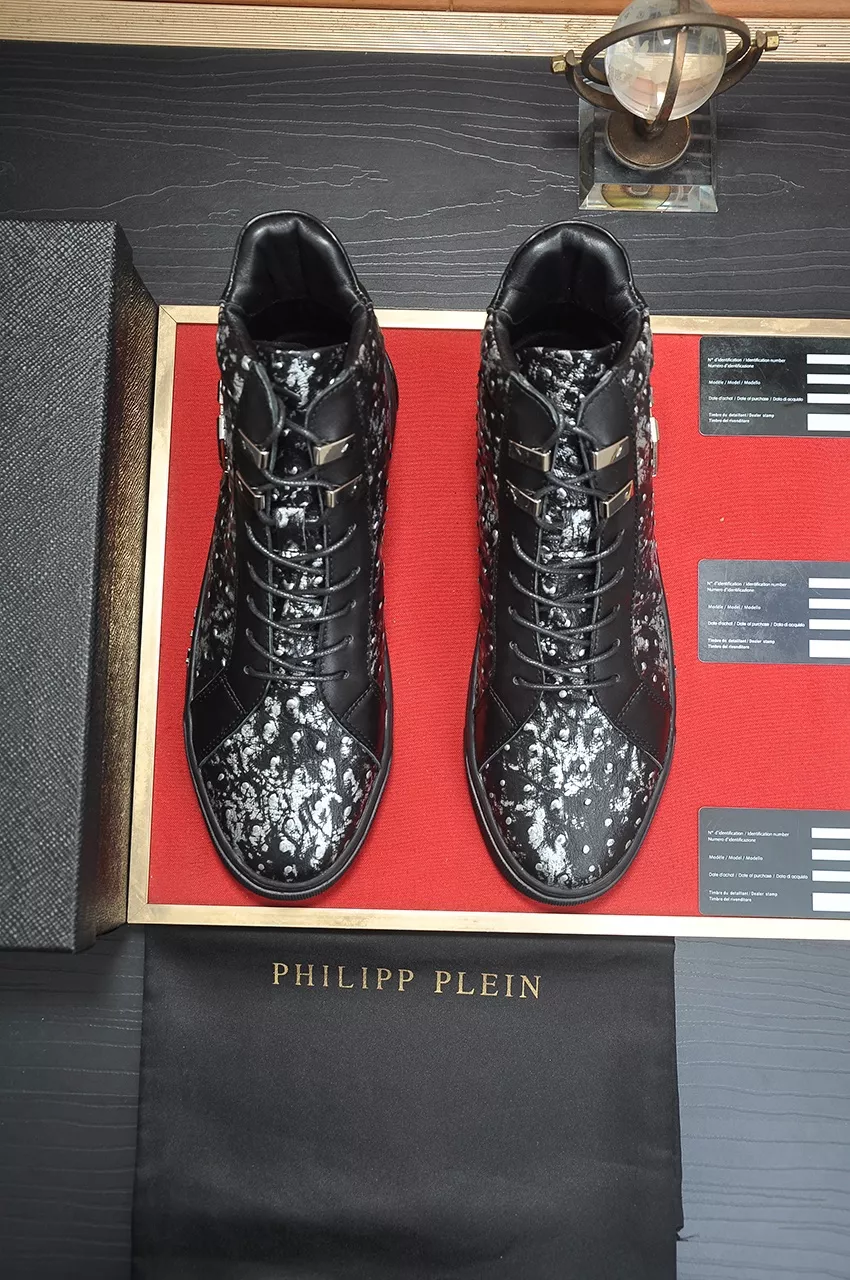 Breathable 9841 Philipp Plein PP High Tops Shoes For Men