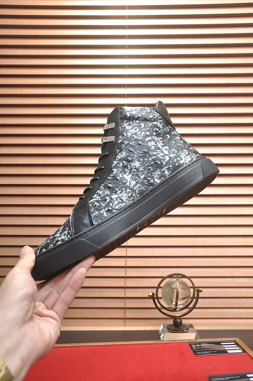 Breathable 9841 Philipp Plein PP High Tops Shoes For Men