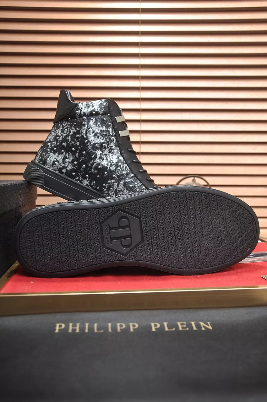 Breathable 9841 Philipp Plein PP High Tops Shoes For Men