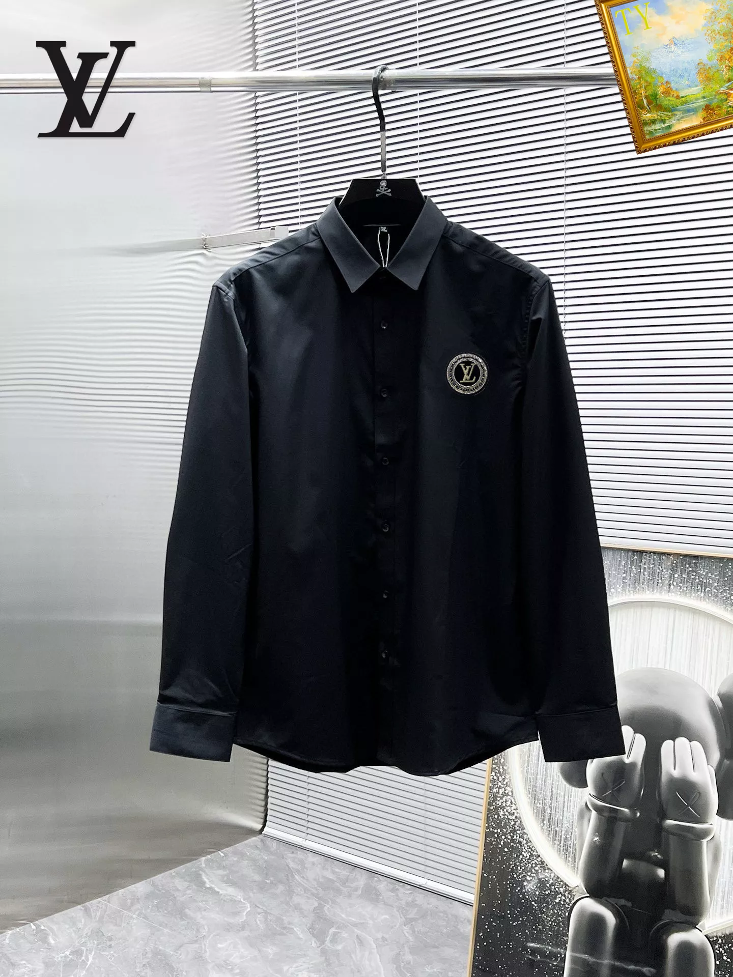 Bright 1359 Louis Vuitton LV Shirts Long Sleeved For Men
