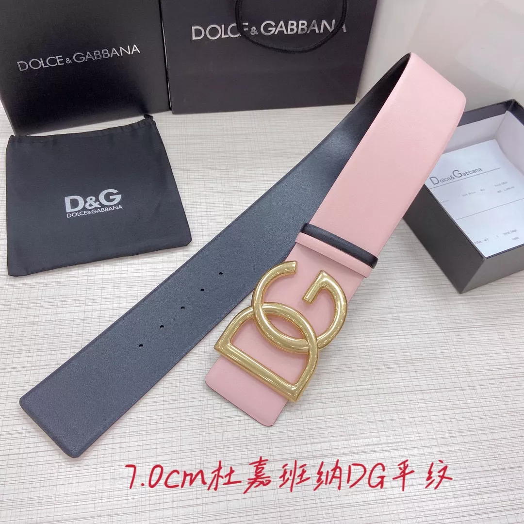 Bright 2084 Dolce & Gabbana D&G AAA Quality Belts In 7.0cm For Unisex