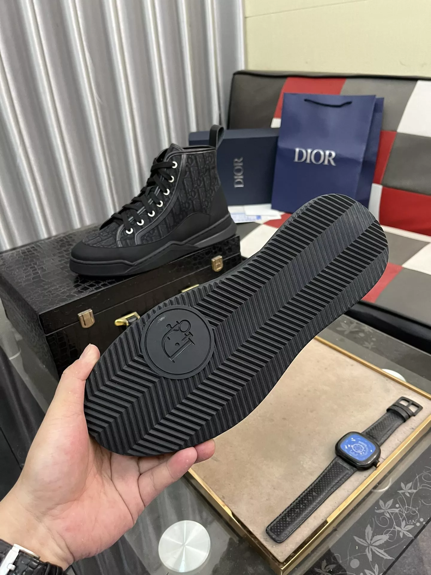 Bright 2089 Christian Dior High Top Shoes For Men