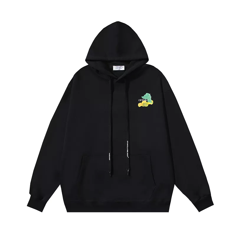 Bright 2362 Off-White Hoodies Long Sleeved For Unisex