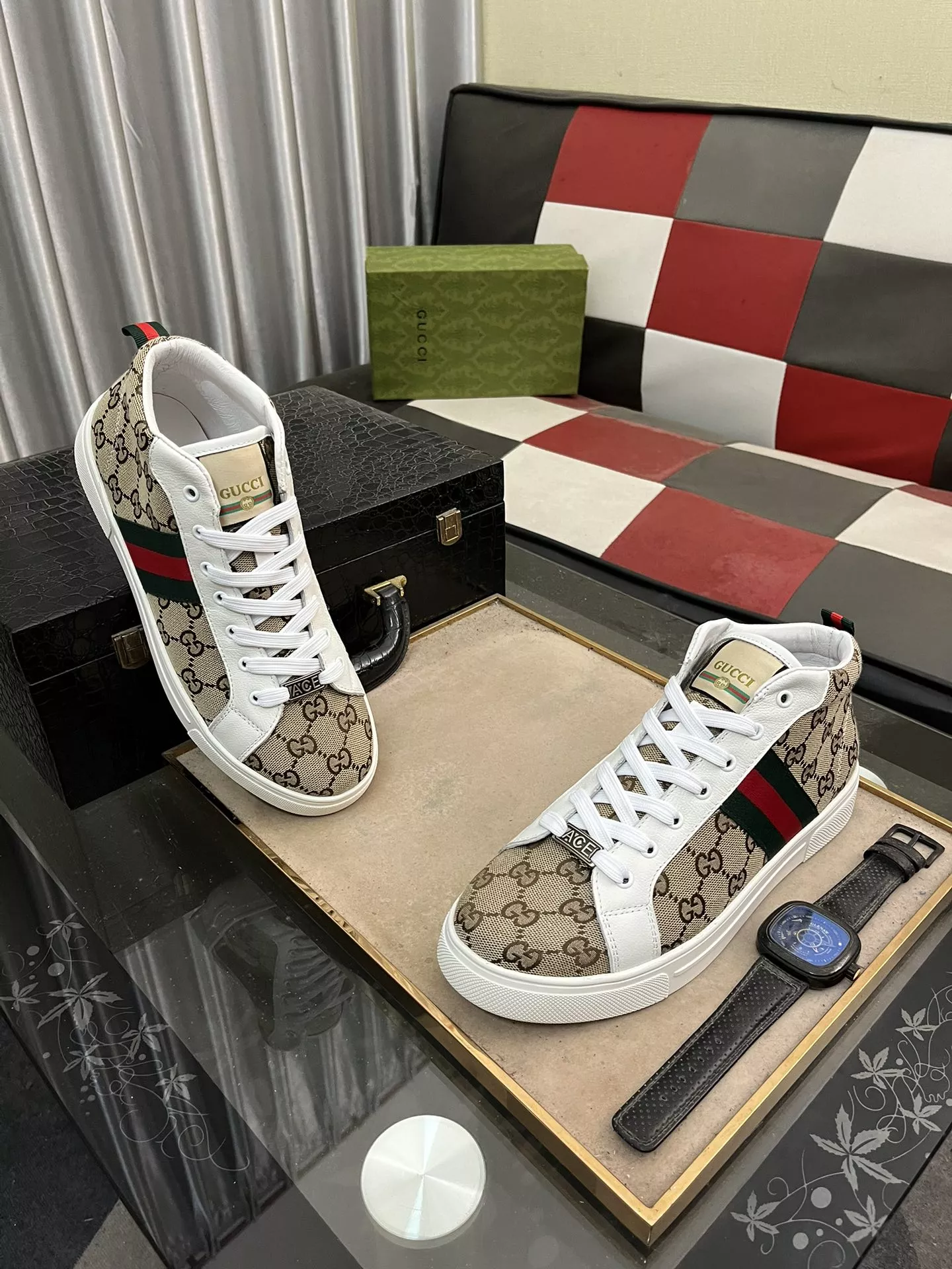 Bright 2364 Gucci High Tops Shoes For Men