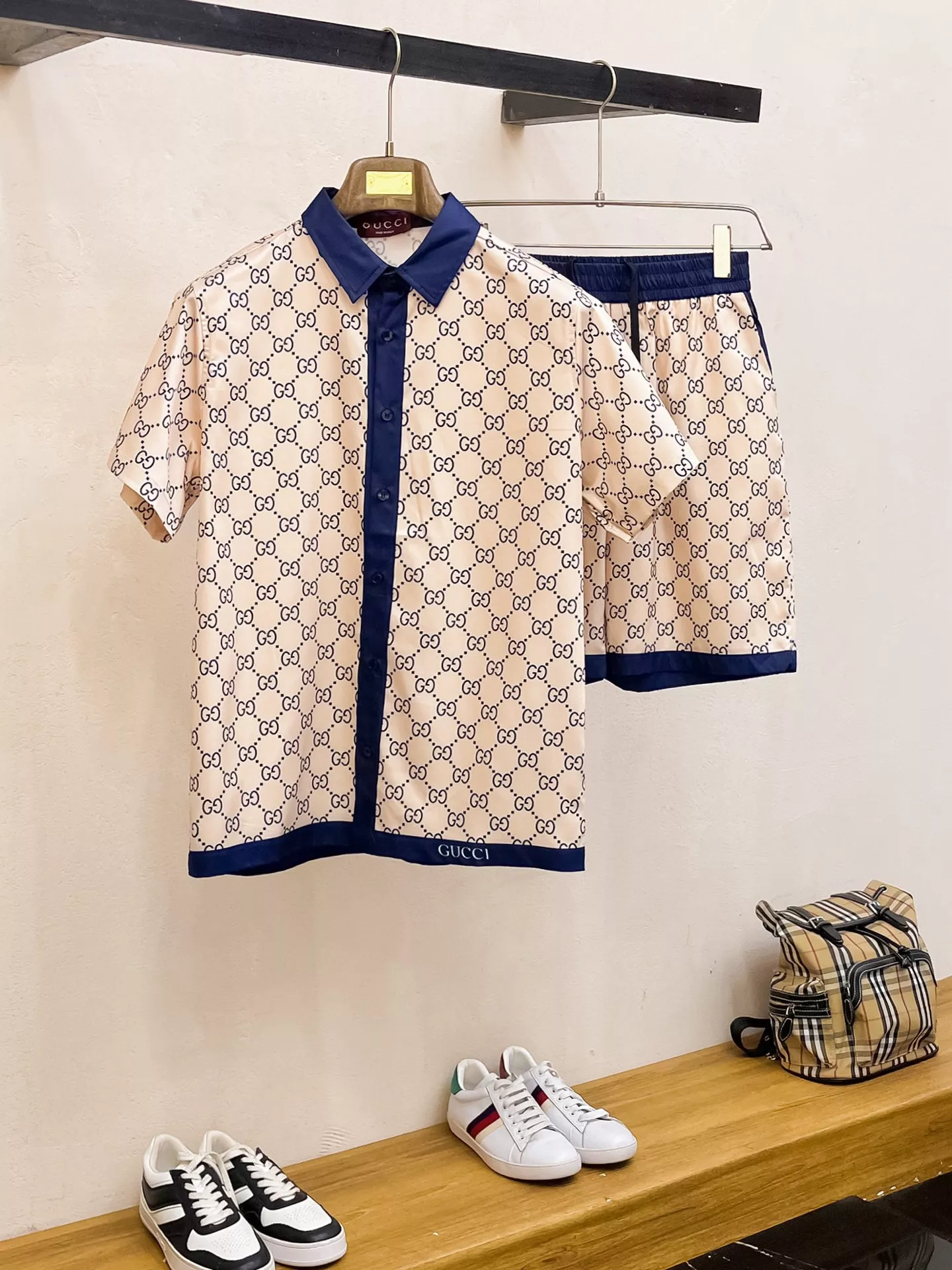 Bright 2403 Gucci Tracksuits Short Sleeved For Men
