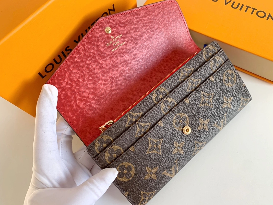 Bright 3115 Louis Vuitton LV Wallets In Red For Women
