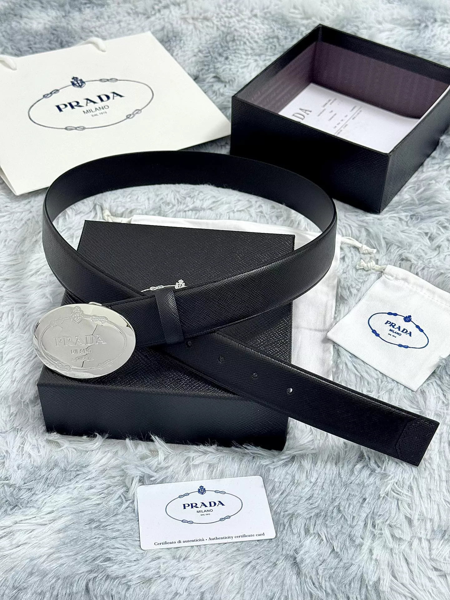 Bright 3639 Prada AAA Quality Belts In 3.5cm For Men