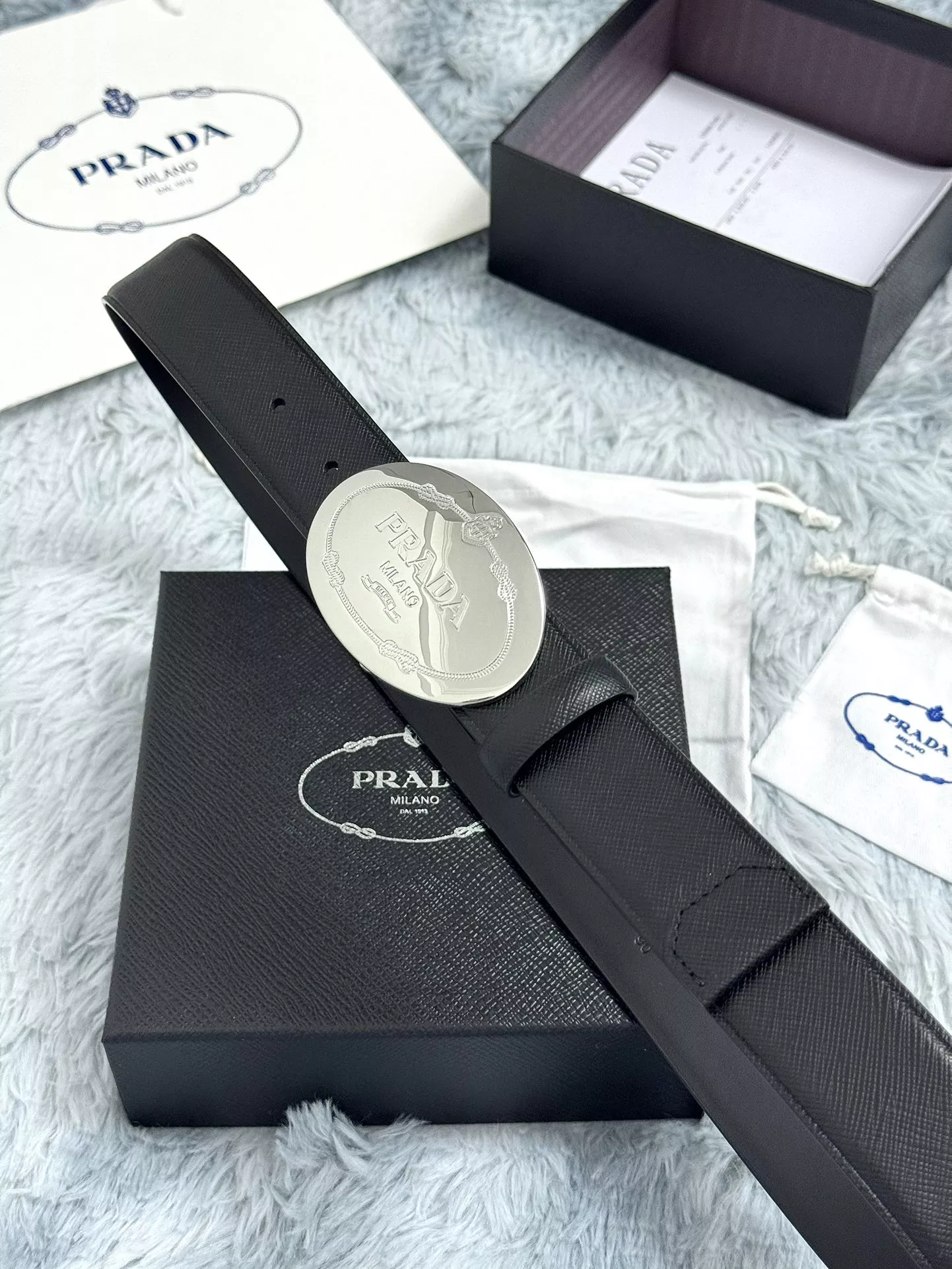 Bright 3639 Prada AAA Quality Belts In 3.5cm For Men