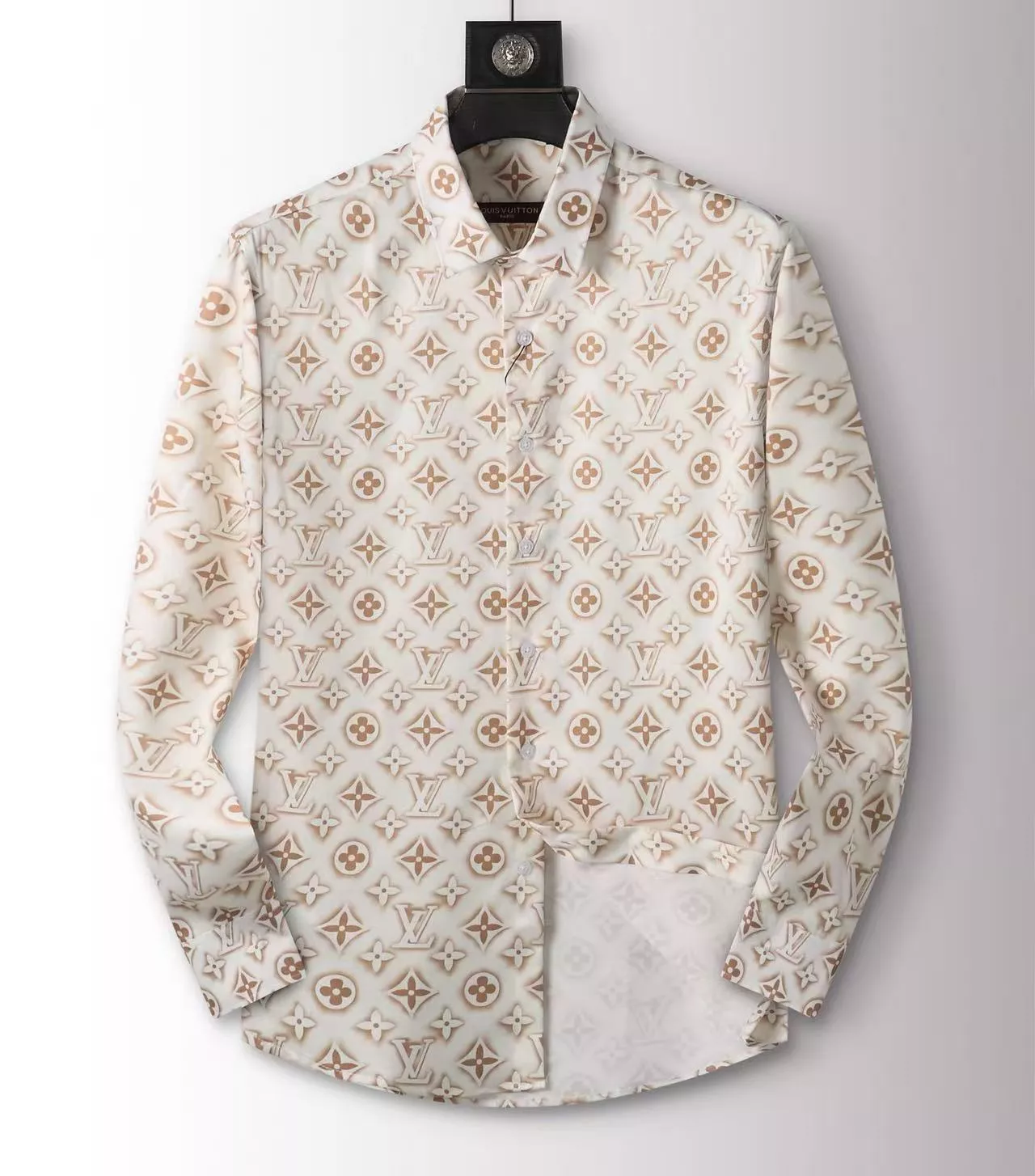 Bright 3640 Louis Vuitton LV Shirts Long Sleeved For Men