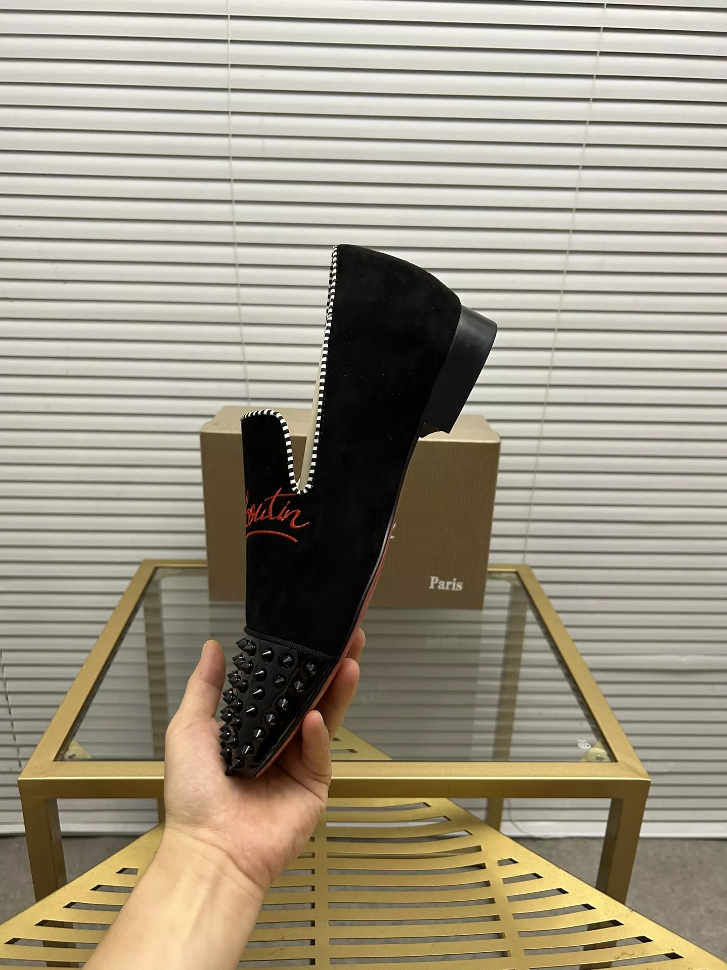 Bright 3855 Christian Louboutin Leather Shoes For Men