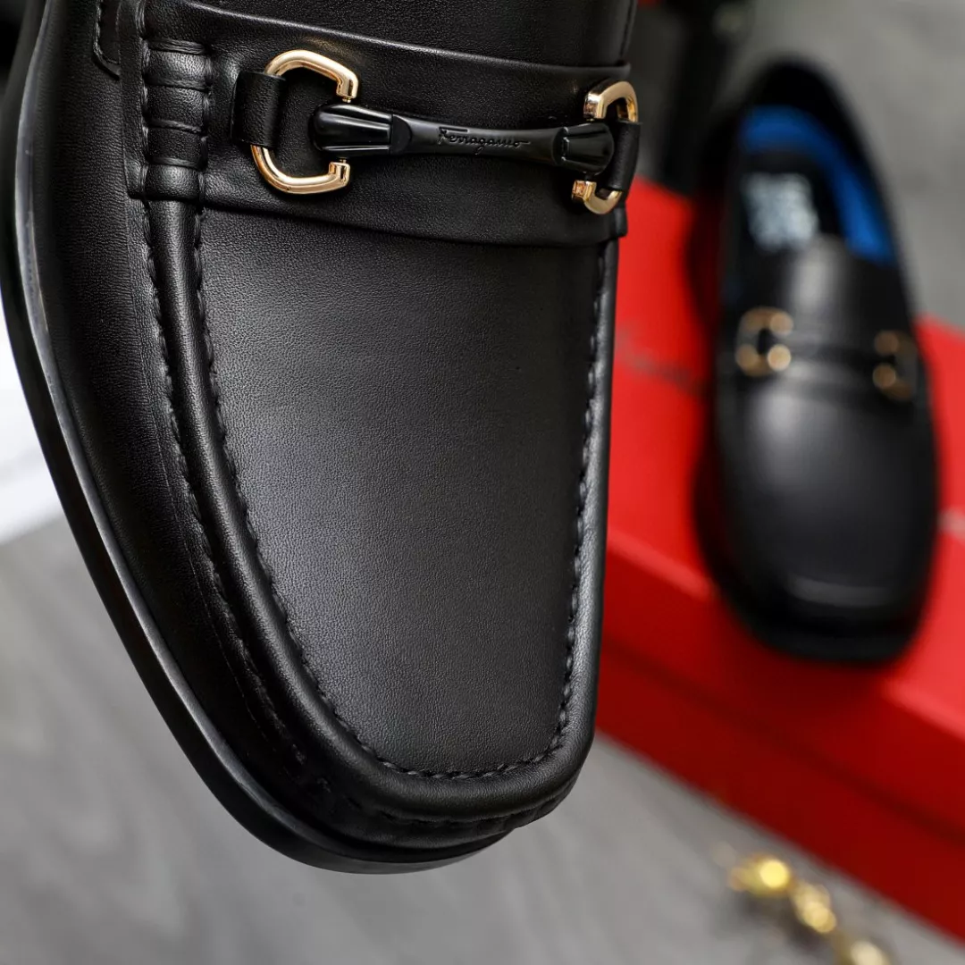 Bright 4655 Salvatore Ferragamo Leather Shoes For Men