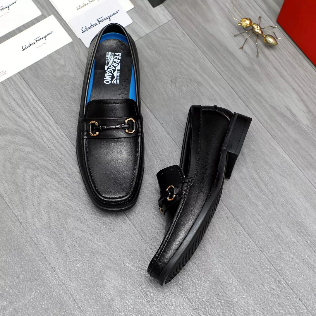 Bright 4655 Salvatore Ferragamo Leather Shoes For Men