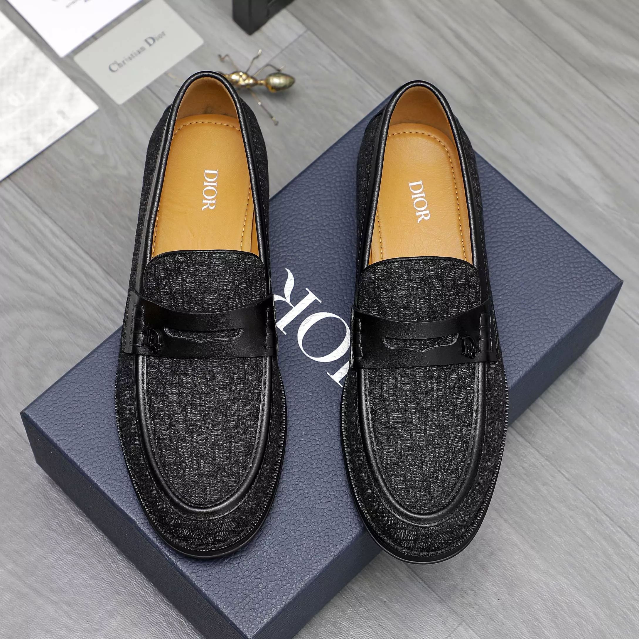 Bright 4669 Christian Dior Leather Shoes For Men