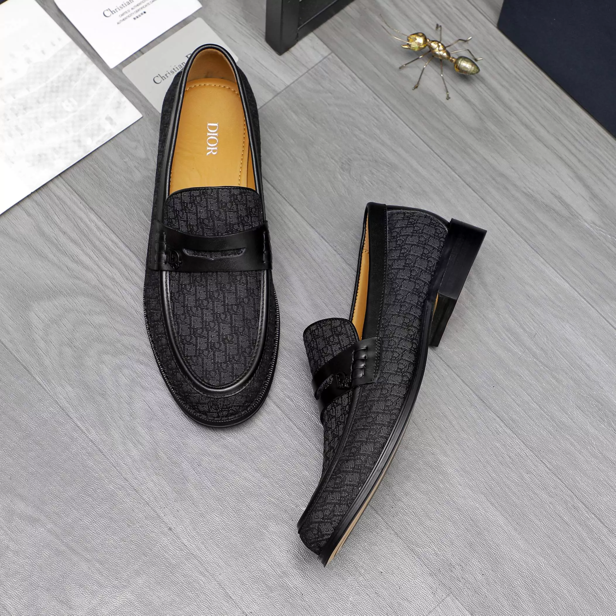 Bright 4669 Christian Dior Leather Shoes For Men