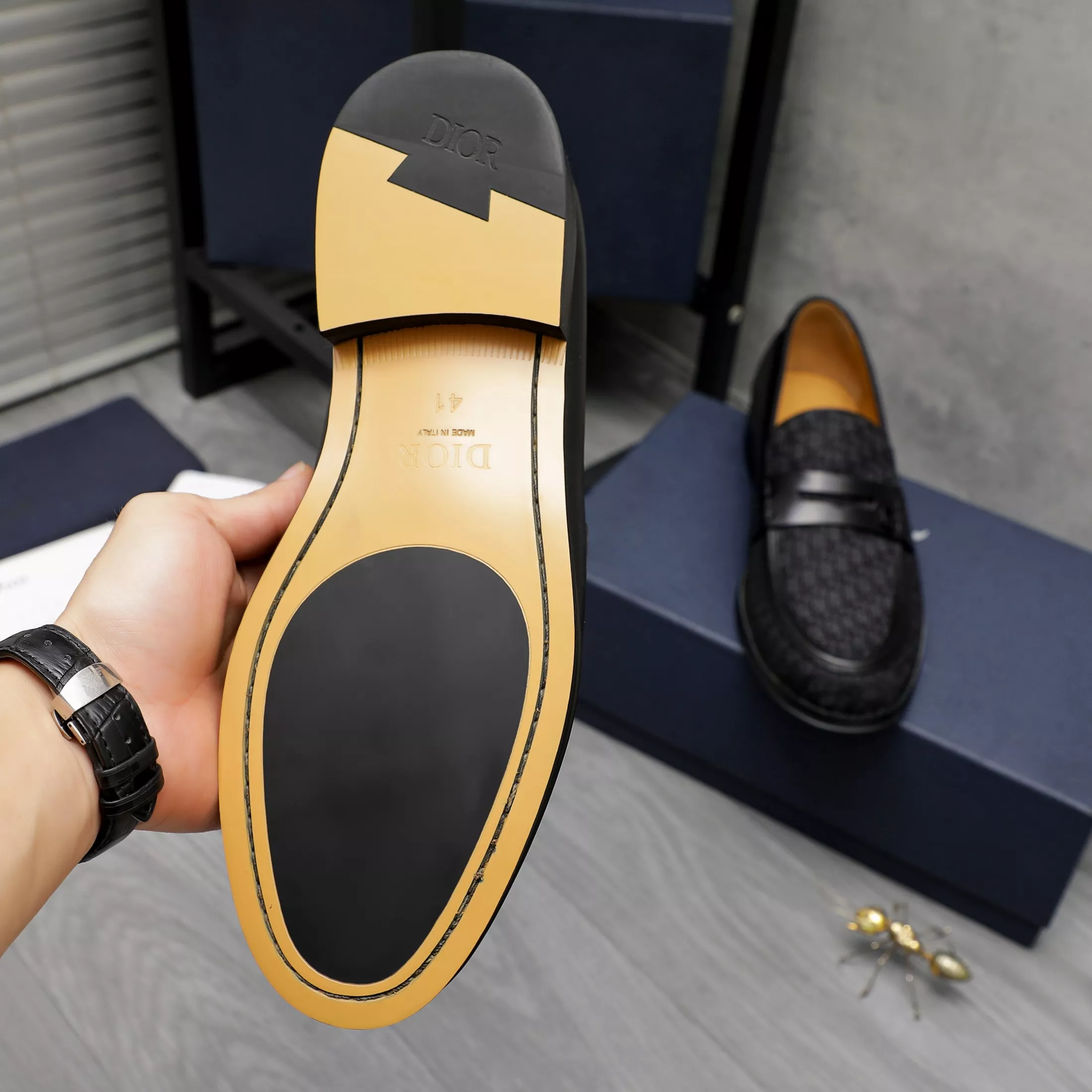 Bright 4669 Christian Dior Leather Shoes For Men