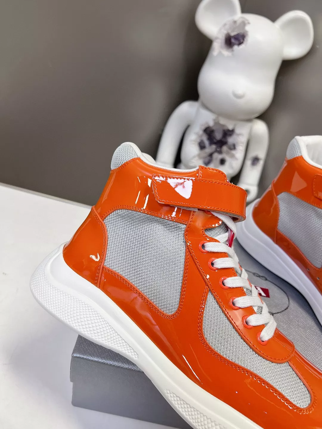 Bright 5374 Prada High Top Shoes For Men