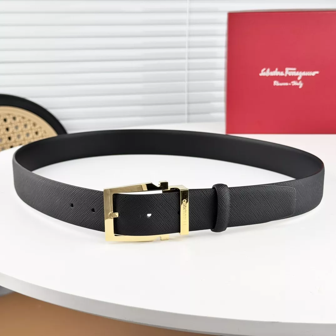 Bright 5640 Salvatore Ferragamo AAA Quality Belts In 3.5cm For Men