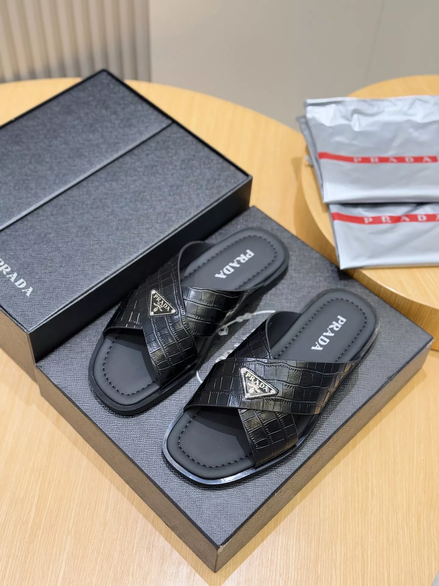 Bright 5860 Prada Slippers For Men