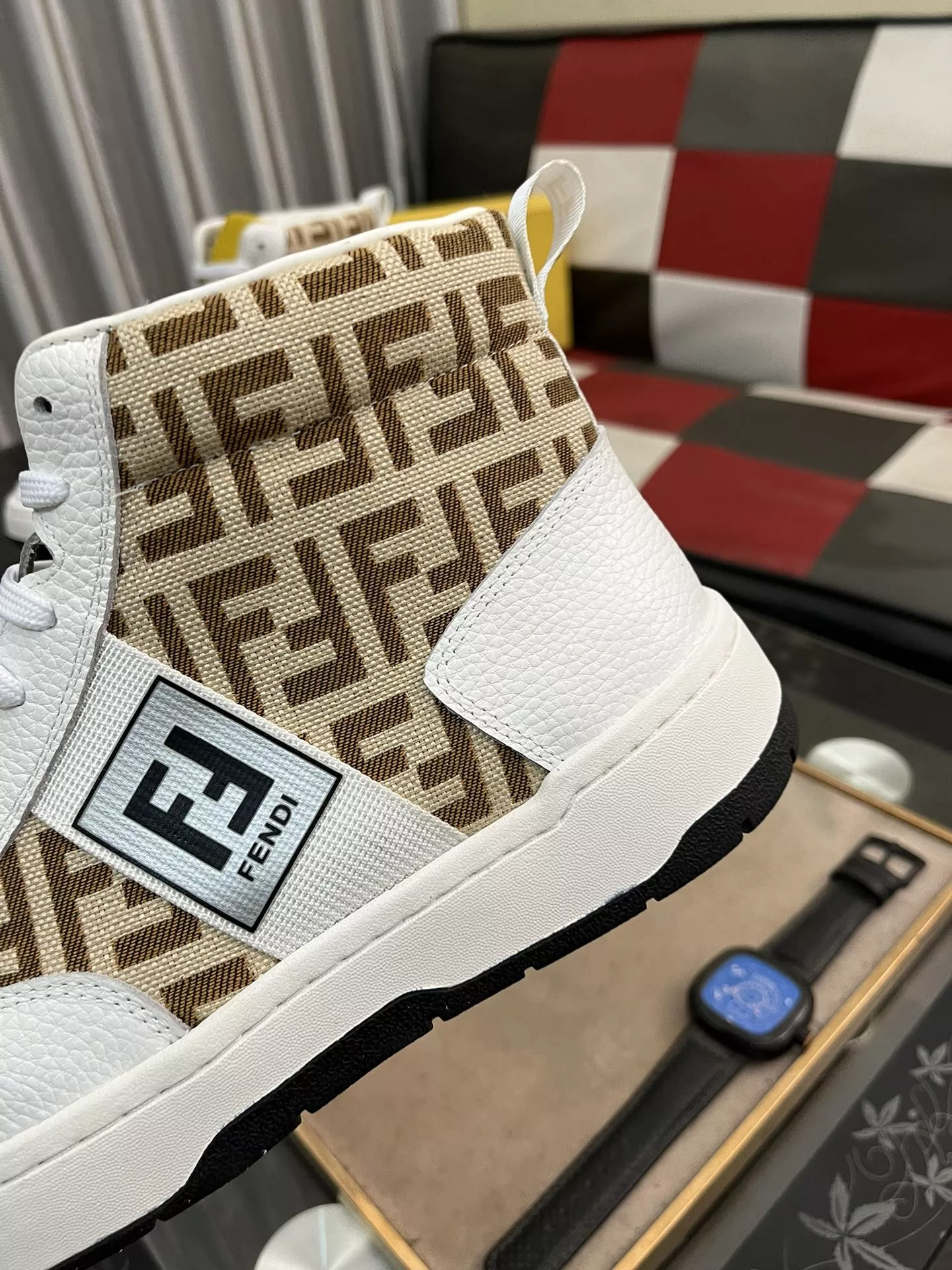 Bright 6629 Fendi High Tops Casual Shoes For Men