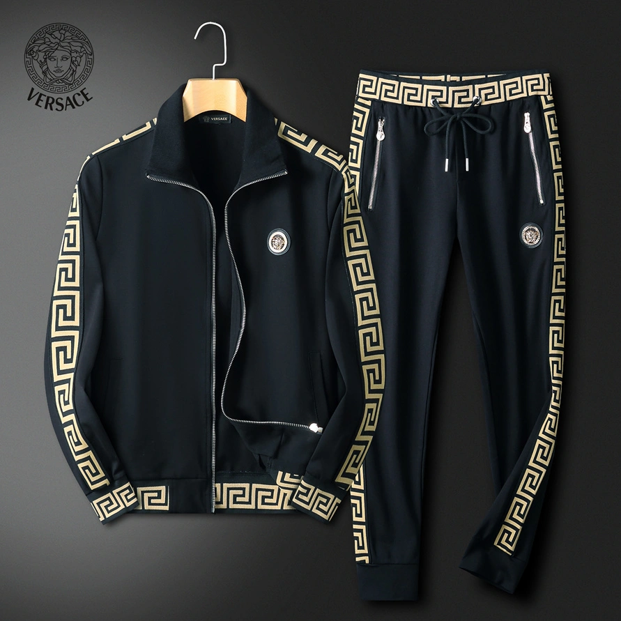 Bright 8063 Versace Tracksuits Long Sleeved For Men