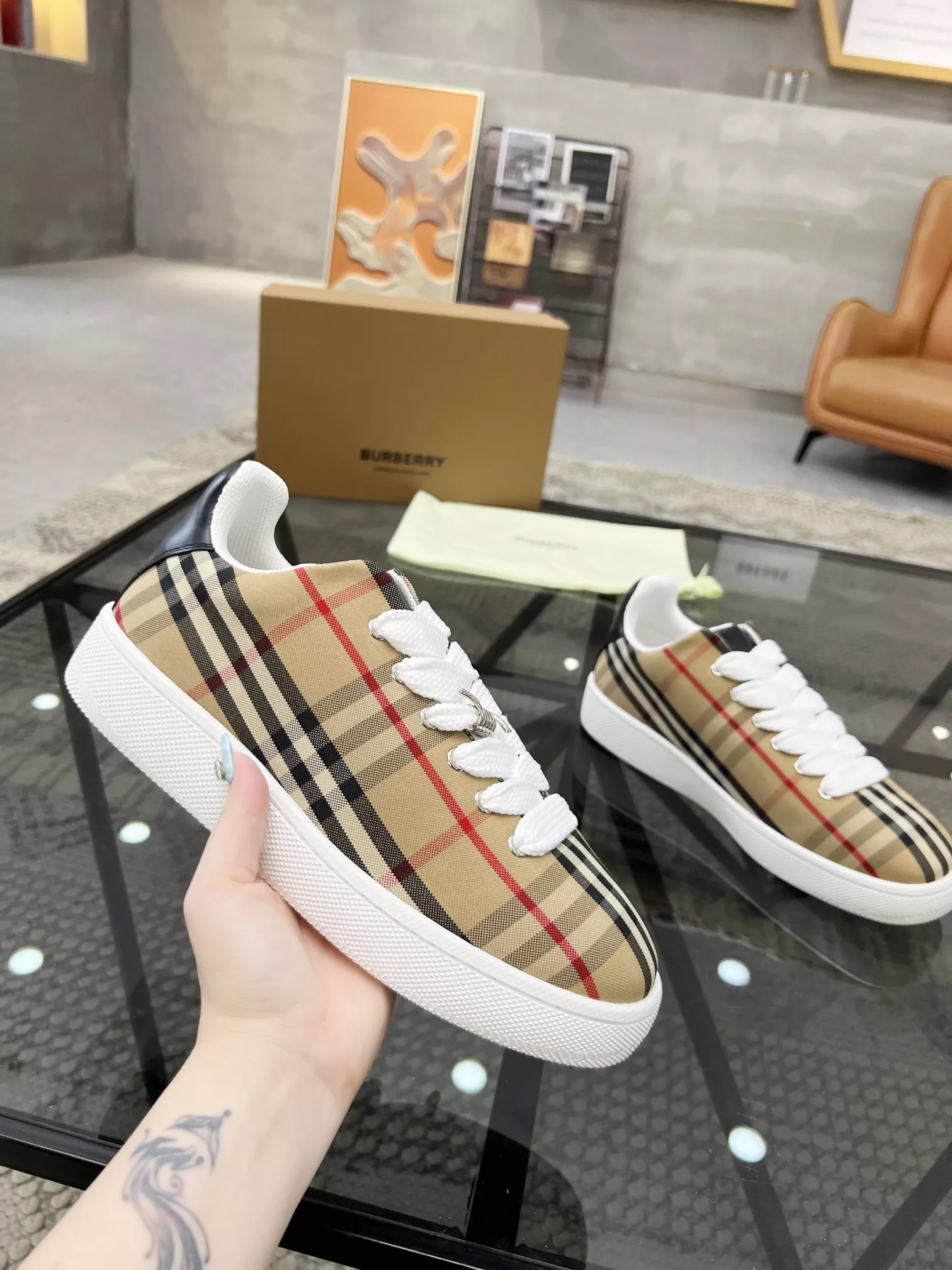 Bright 8250 Burberry Casual Shoes For Men