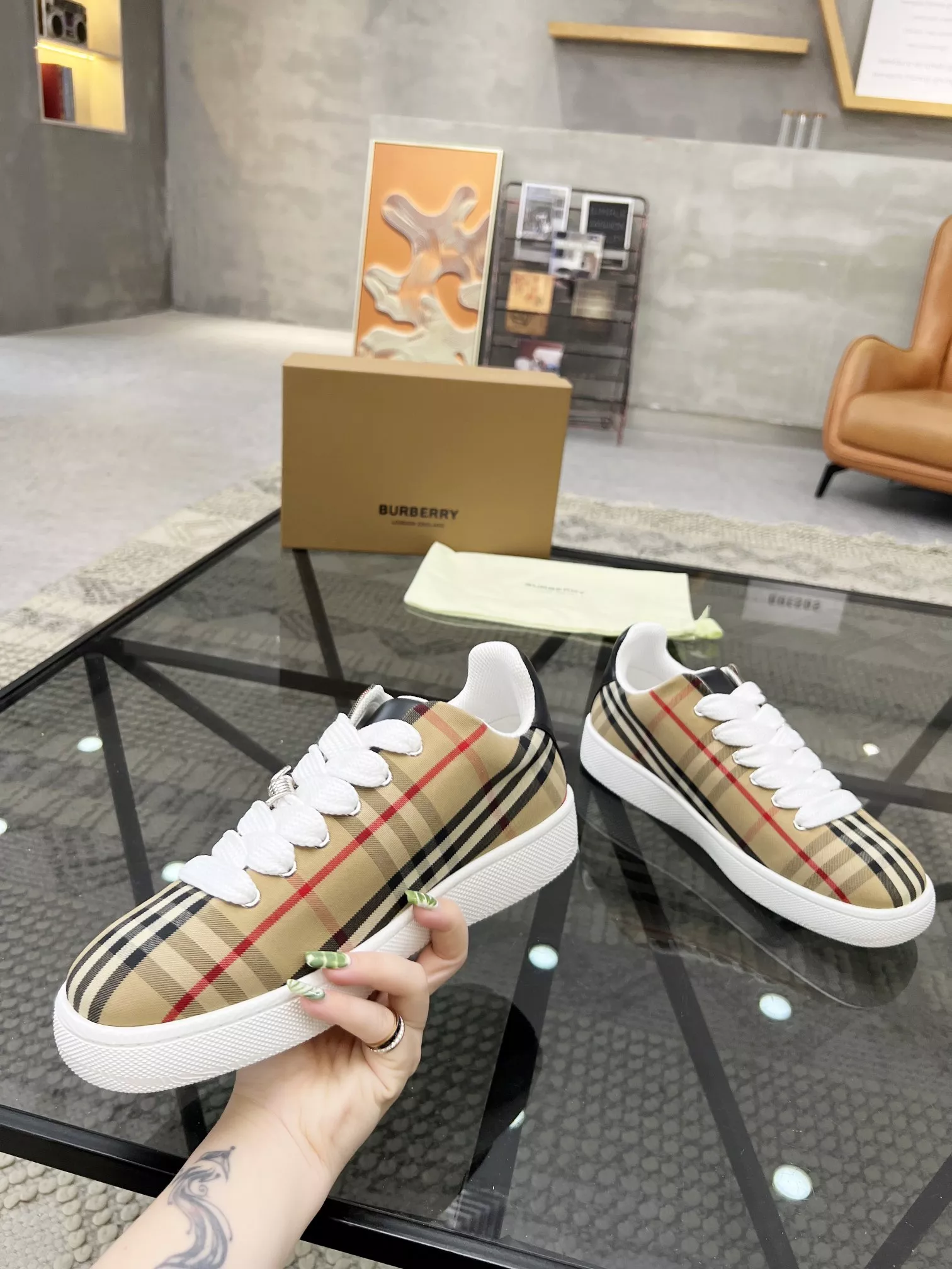 Bright 8250 Burberry Casual Shoes For Men