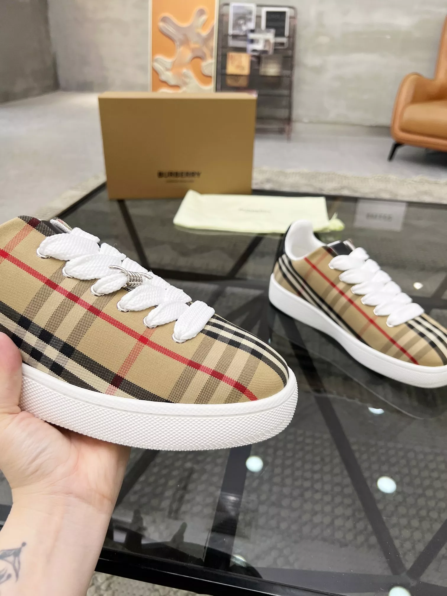 Bright 8250 Burberry Casual Shoes For Men