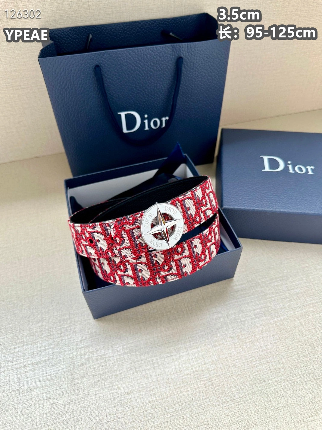 Bright 8293 Christian Dior AAA Quality Belts For Men