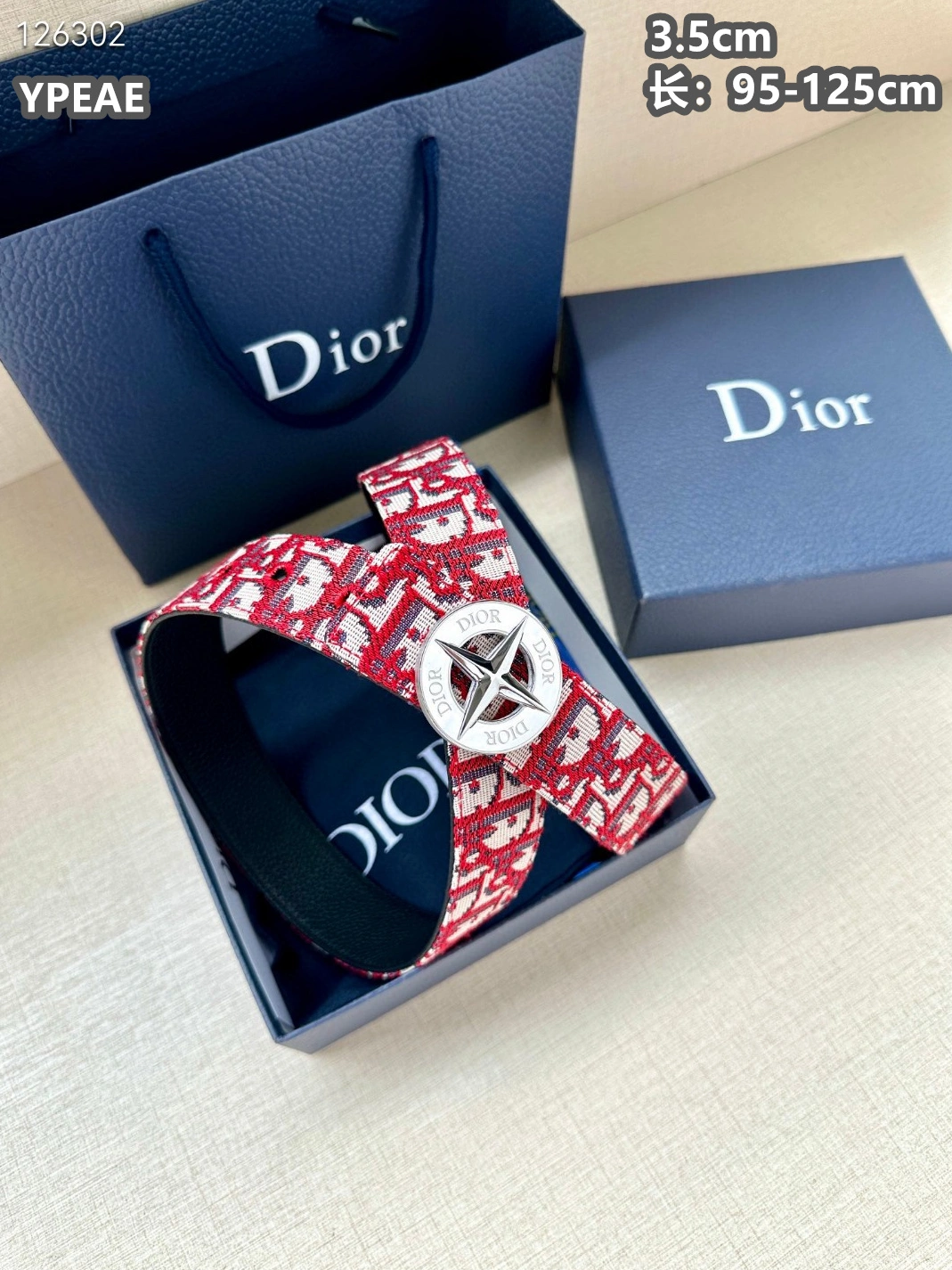 Bright 8293 Christian Dior AAA Quality Belts For Men