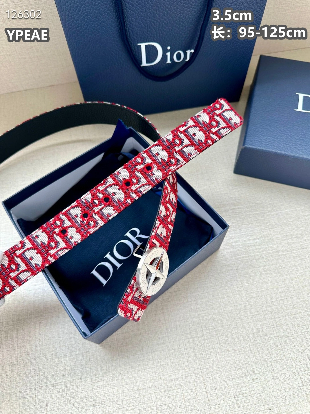 Bright 8293 Christian Dior AAA Quality Belts For Men